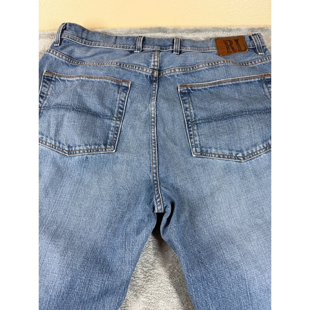 Vtg Polo Jeans Co Ralph Lauren Brixton Jeans Men's 36x32 Y2K Straight Leg Denim